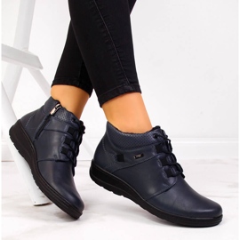 Ghete de dama calduroase din piele, bleumarin Helios 521 albastru marin 1 Ghete de dama calduroase din piele, bleumarin Helios 521 albastru marin 1