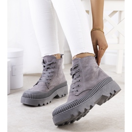 PA1 Tenisi gri Devost din piele intoarsa ecologica 1