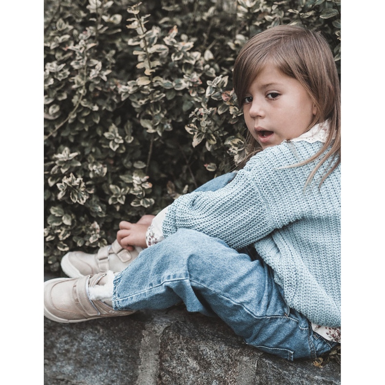 Cizme Călduțe Copii Cu Velcro Big Star KK374189 Bej-Auriu maro 2