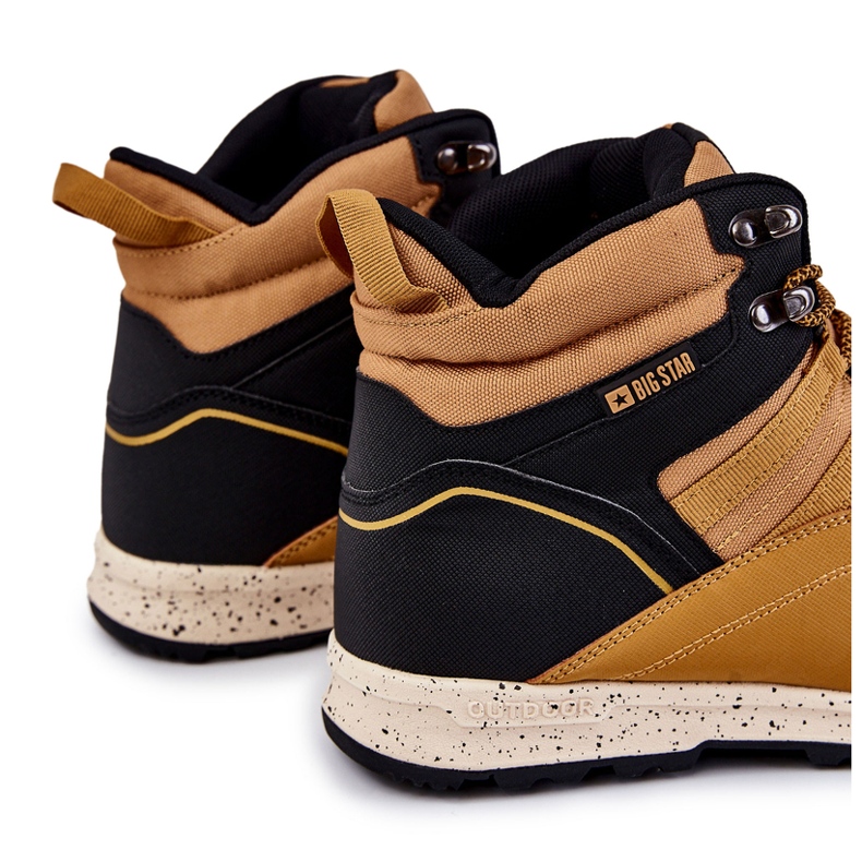 Pantofi de trekking calduri pentru bărbați Big Star KK174373 Camel negru 1
