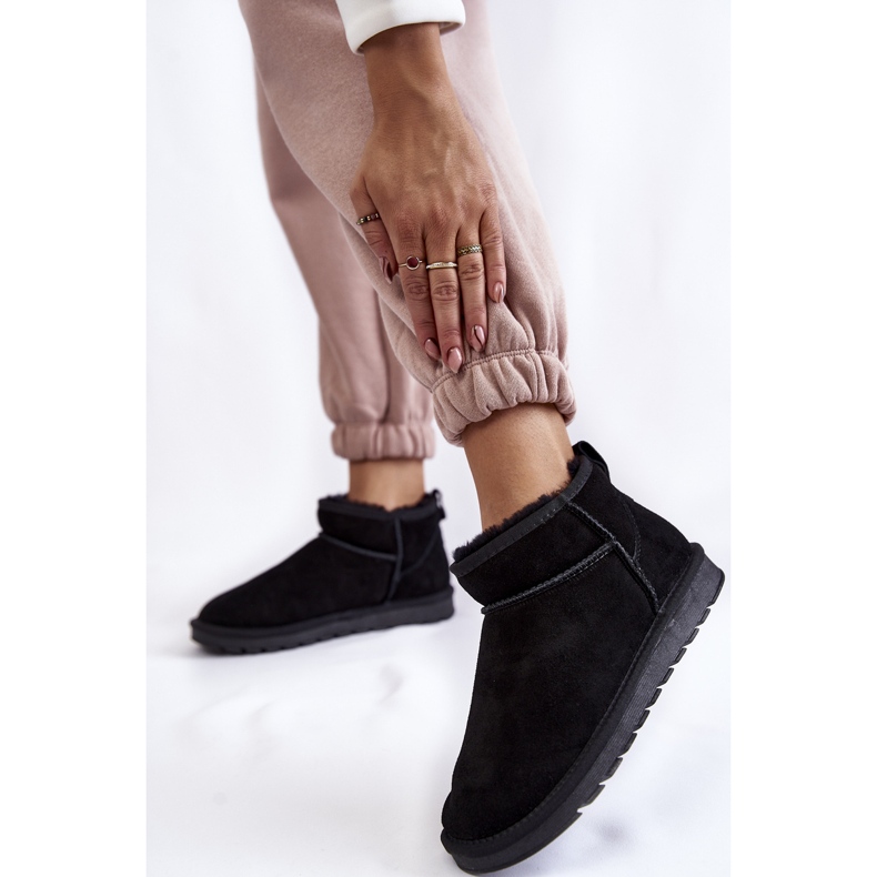 Cizme de zăpadă joase din piele intoarsa de dama Shelie neagra negru 2 Cizme de zăpadă joase din piele intoarsa de dama Shelie neagra negru 2