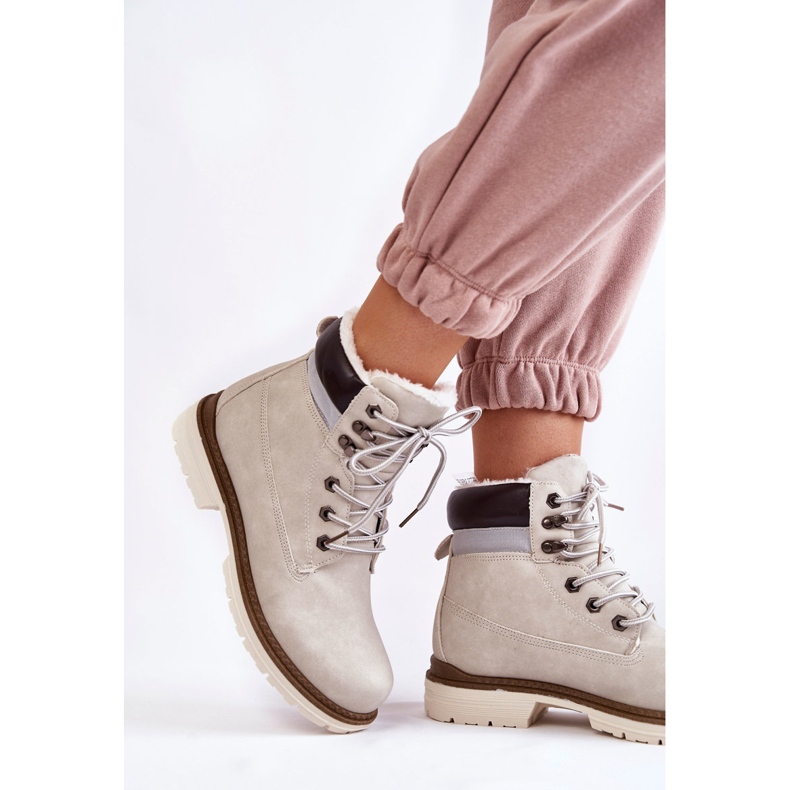 Cizme de damă calde gri deschis Lonne 2