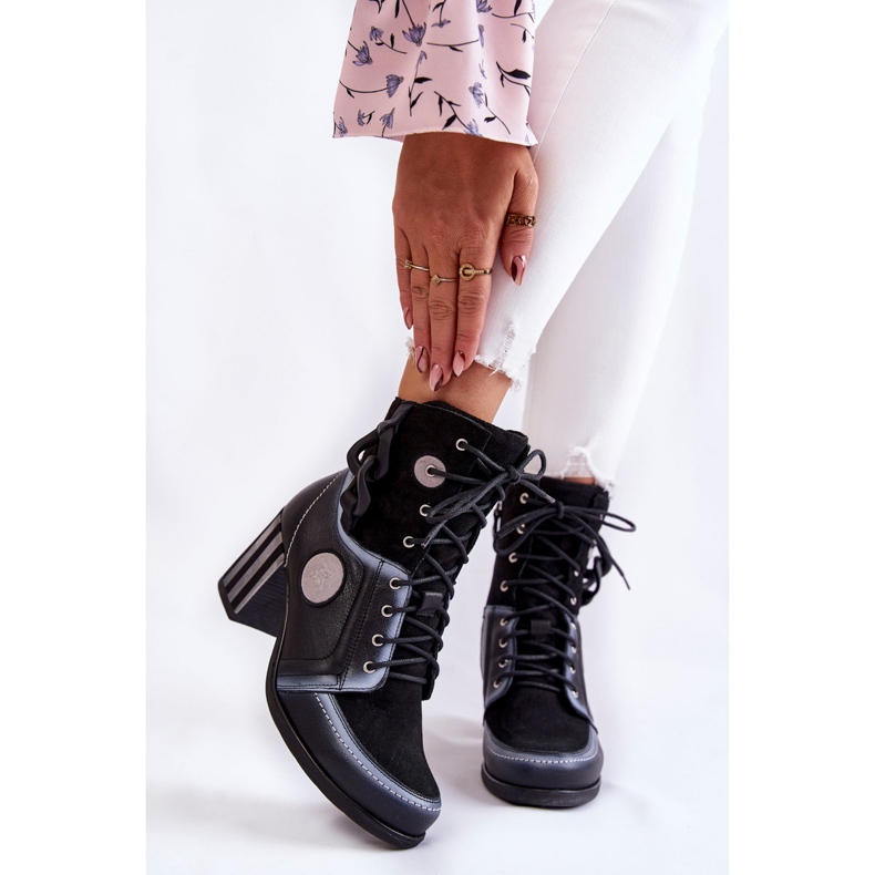 Ghete damă piele Maciejka 05599-01 Negru multicolor 1