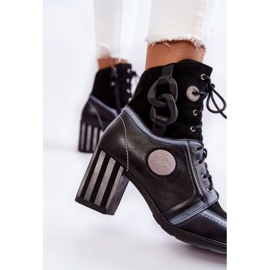 Ghete damă piele Maciejka 05599-01 Negru multicolor 4