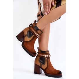 Ghete dama piele Maciejka 05781-29 Rosie bej maro 2