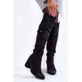 PL4 Cizme peste genunchi din piele intoarsa La.Fi 270065B-SU Negru 1