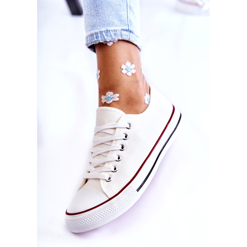 PJ1 Tenisi clasici de damă albi Be Mine 4