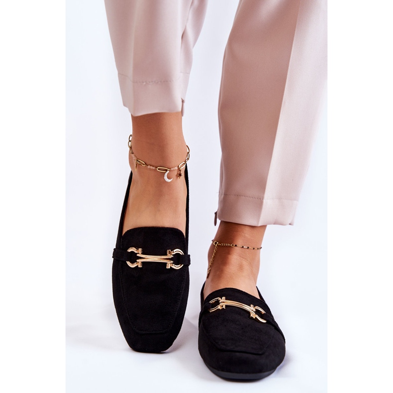 FB2 Mocasini negri Roddie Classic din piele intoarsa negru 2