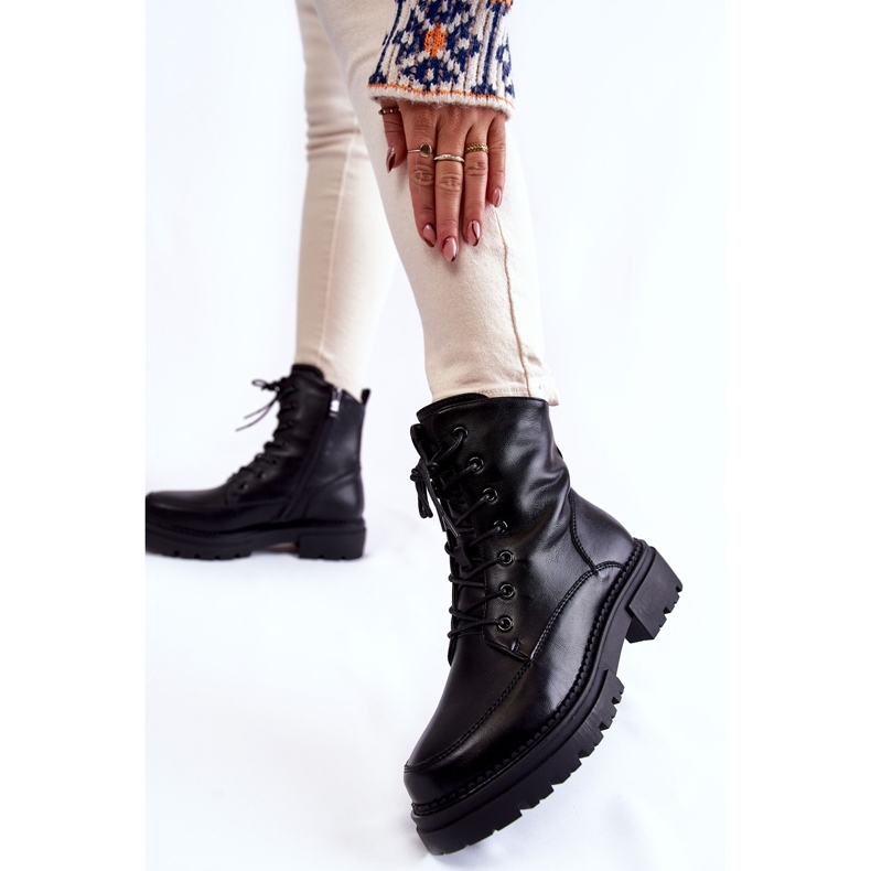 Cizme Călduțe Piele La.Fi 250009B-QN Negru 2 Cizme Călduțe Piele La.Fi 250009B-QN Negru 2