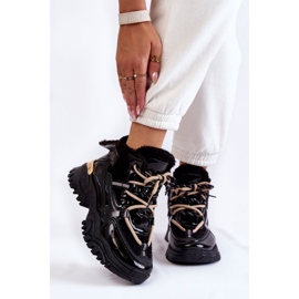 PM1 Cizme sport izolate negre de damă Edora negru 1