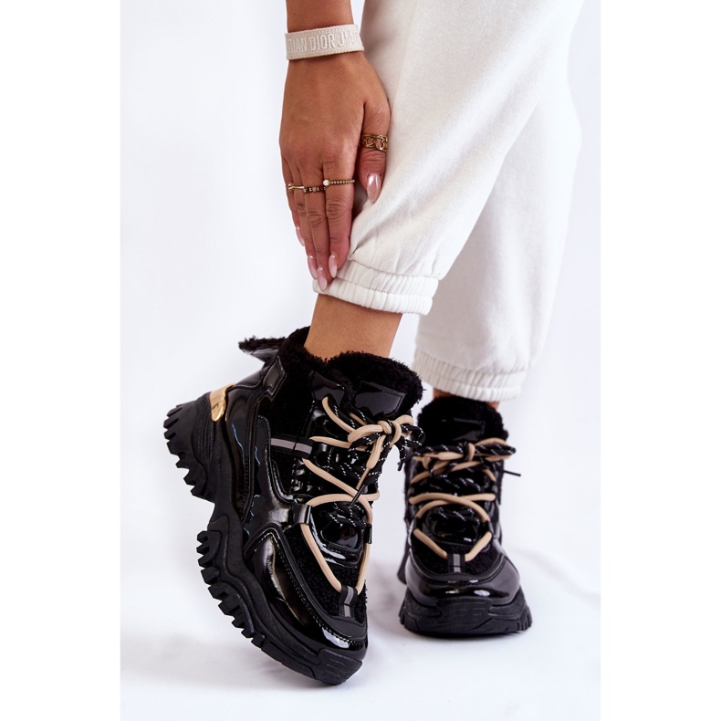 PM1 Cizme sport izolate negre de damă Edora negru 1