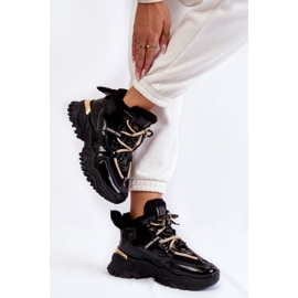 PM1 Cizme sport izolate negre de damă Edora negru 2