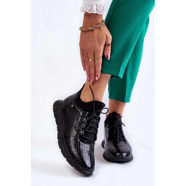 Vinceza Pantofi slip-on de damă negri Soroco negru 1