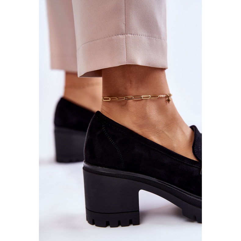 Vinceza Tocuri de damă din piele intoarsa neagra Sanya negru 2