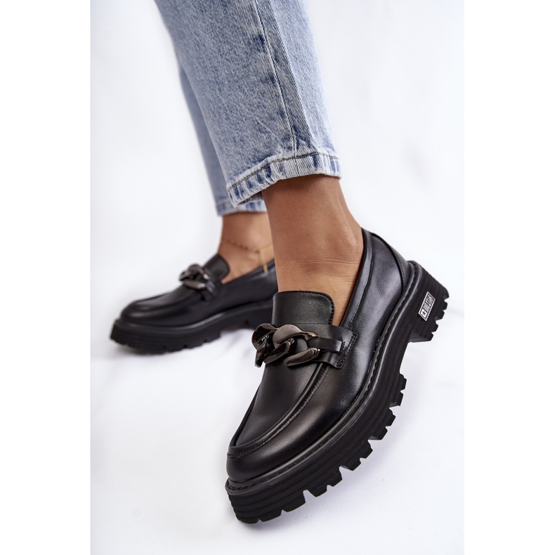 Pantofi de damă din piele Big Star KK274498 Negru 2