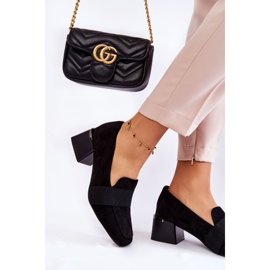 Pompe din piele intoarsa la moda La.Fi 230033B-SU Negru 5