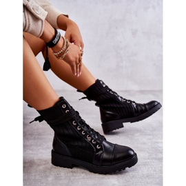 PG1 Cizme de damă cu șosete legate Negru Livaro 3