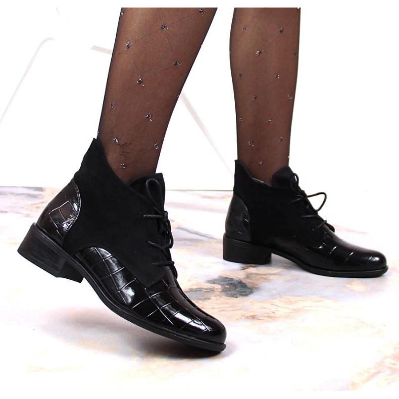 Cizme cu siret Jezzi W JEZ299C negru 2