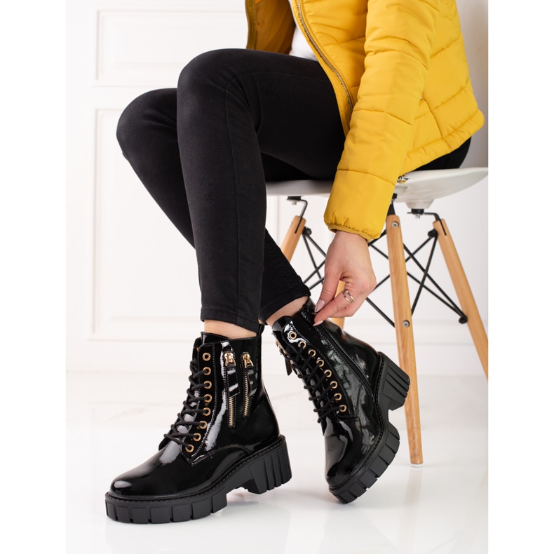 Goodin Capcane la modă cu fermoare decorative negru 1