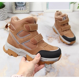 News Pantofi de iarna baieti izolati cu lana de oaie camel Stiri maro negru multicolor 1