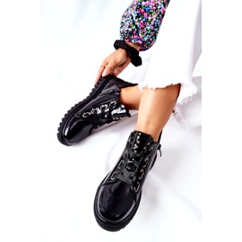 Pantofi lăcuți Sergio Leone PB210 Negru 4