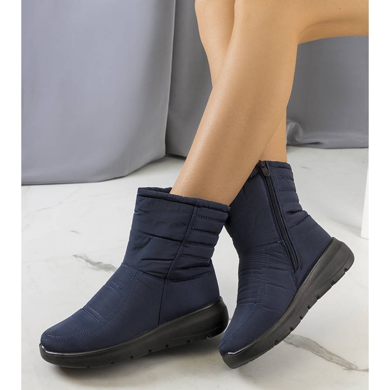 PA1 Cizme de zapada matlasate Alani bleumarin albastru marin 1