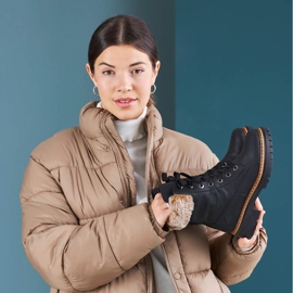 Cizme negre Rieker 72630-00 de dama cu blana negru 2 Cizme negre Rieker 72630-00 de dama cu blana negru 2