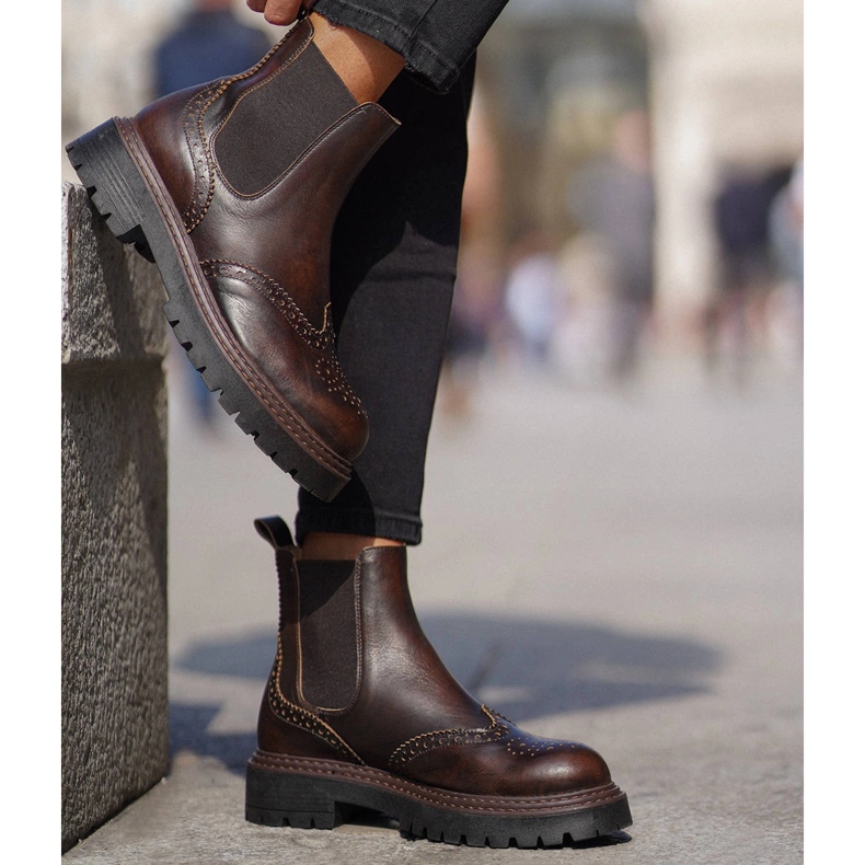 Marco Shoes Cizme Chelsea Marco maro 1