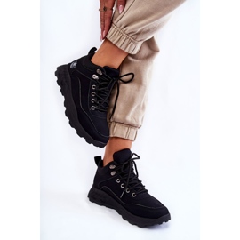 Otto Black Warm Trekking Pantofi Trappers pentru femei negru 2