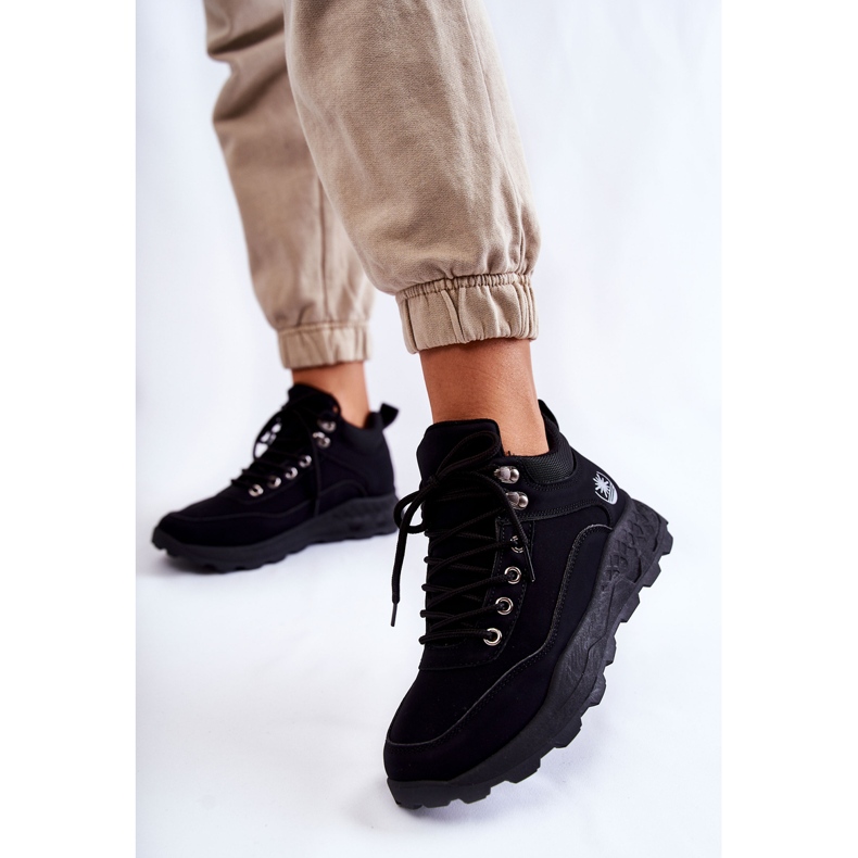 Otto Black Warm Trekking Pantofi Trappers pentru femei negru 1