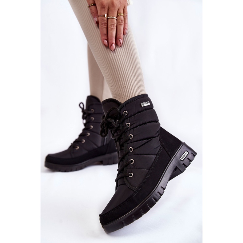 Cizme de zăpadă izolate pentru damă Progress PROGJ-21-14 Negru 2