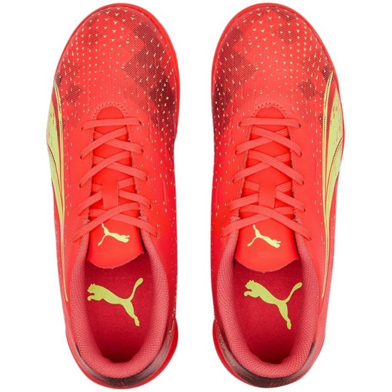 Ghete de fotbal Puma Ultra Play It Jr 106927 03 roșu portocale si rosii 1 Ghete de fotbal Puma Ultra Play It Jr 106927 03 roșu portocale si rosii 1