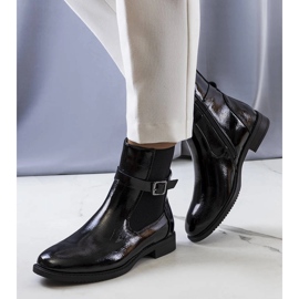 Cizme Isoni din piele lacuita neagra negru 1 Cizme Isoni din piele lacuita neagra negru 1