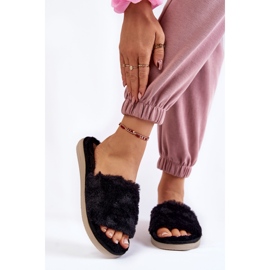 Home Papuci Papuci Cu Blana Inblu EK-05-014 Negru 2