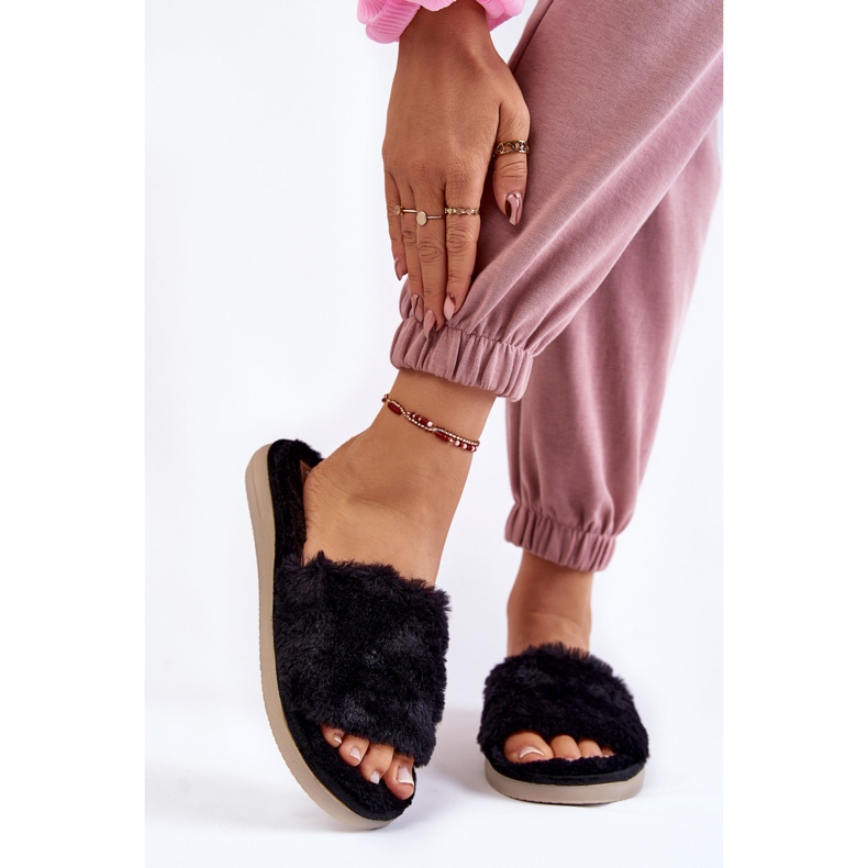 Home Papuci Papuci Cu Blana Inblu EK-05-014 Negru 2