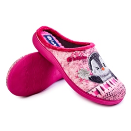 Papuci de casa pentru femei Penguins Inblu EC-81-023 Roz 1