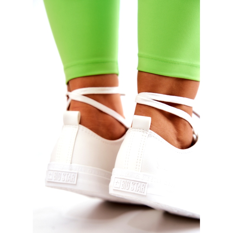 Pantofi Jos din Piele Big Star JJ274007 Alb 4