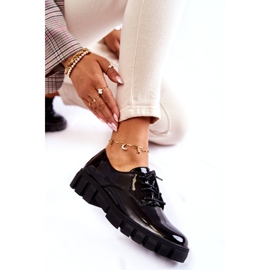 Vinceza Pantofi lăcuiți la modă legați Black Gwendy negru 2