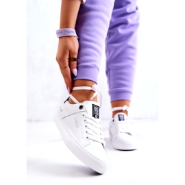 Tenisi din piele Big Star JJ274211 alb și negru 1