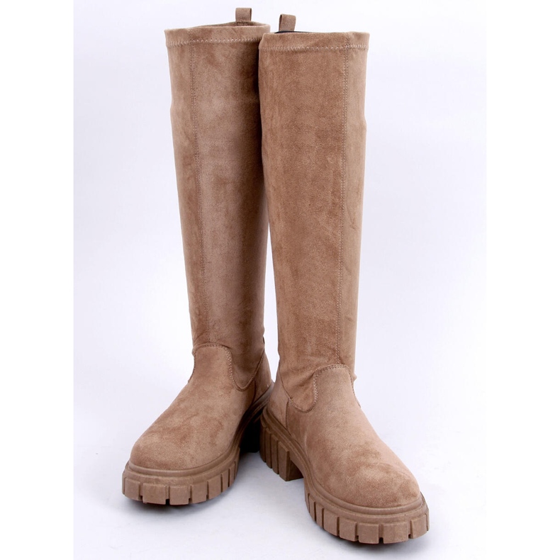 BM Cizme din piele intoarsa cu talpa Cards Khaki groasa kaki 1