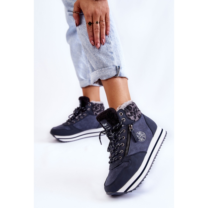 Cizme calde de damă Lee Cooper LCJ-22-31-1450 Bleumarin albastru 2