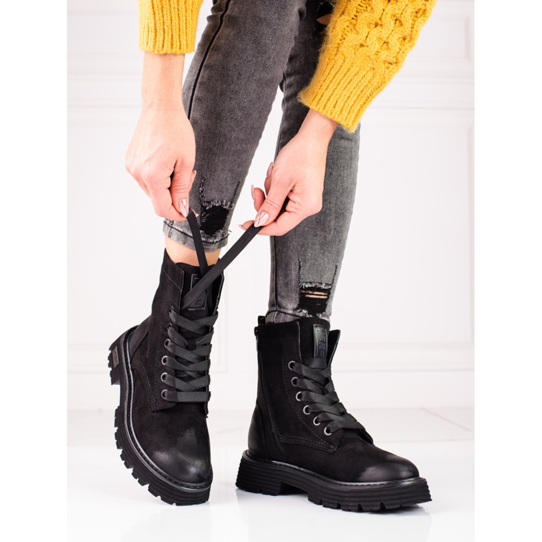 Cizme Big Star din piele intoarsa neagra KK274503 negru 1