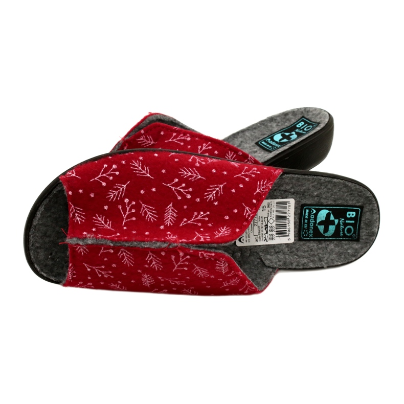 Femei papuci simțite DIK41 Bio Nature Adanex 27778 roșu 4