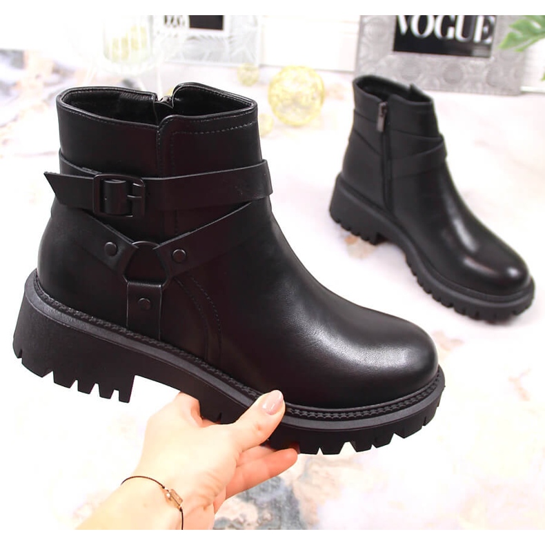 Muncitori de dama negru izolat cu catarama Laura La.Fi 1