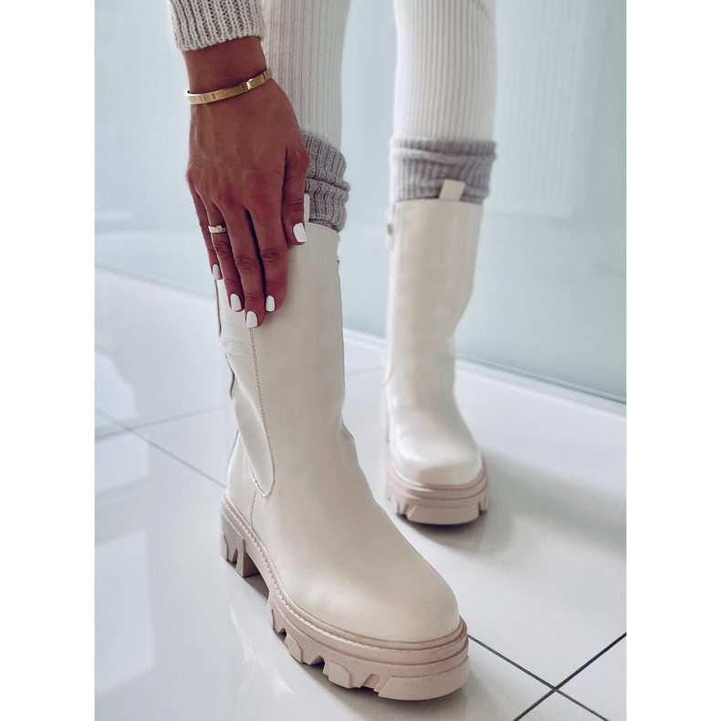 BM Cizme Chelsea înalte Parade Beige bej 2