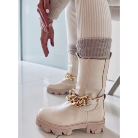 BM Cizme Chelsea înalte Parade Beige bej 1