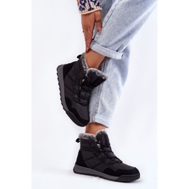Cizme de zăpadă izolate de damă Cross Jeans KK2R4016C Negru 2