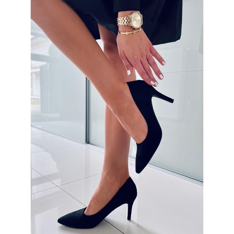 BM Tocuri înalte Eurielle Black de damă clasice negru 1