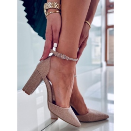 PA1 Pompe formale pe stâlpul Orchid Champagne de aur 1