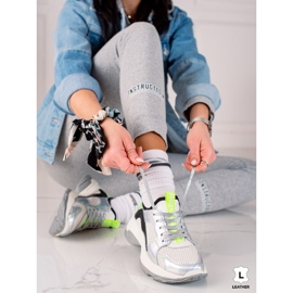 Goodin Adidași din piele ajurată multicolor 1